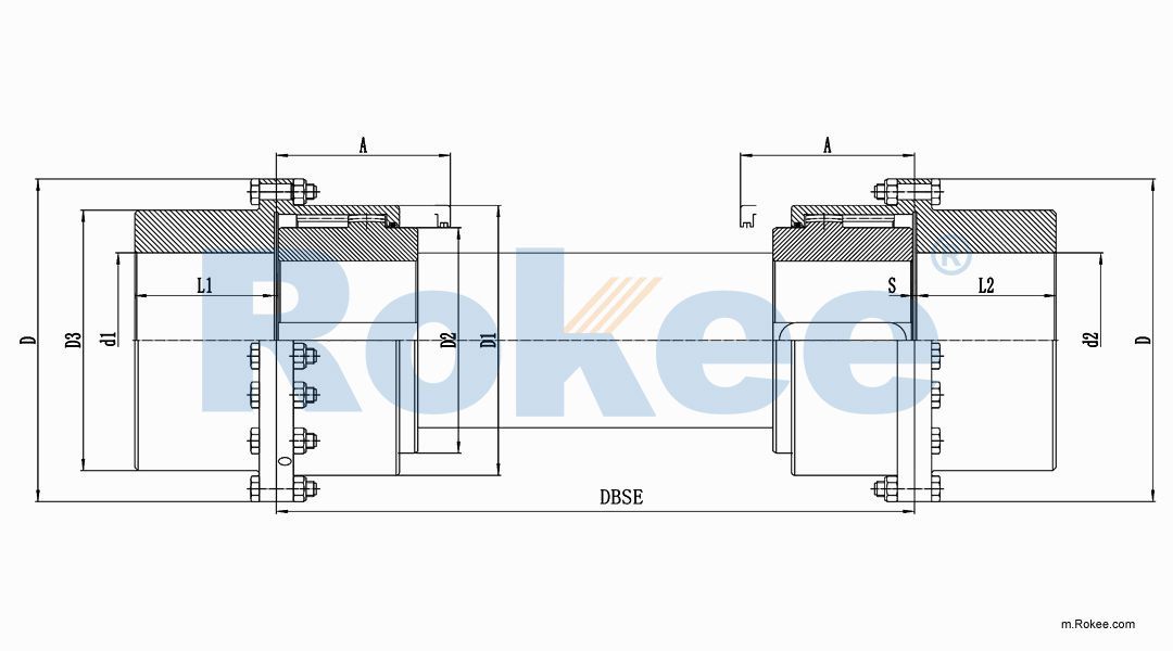 RODX Intermediate Shaft Drum Gear Coupling