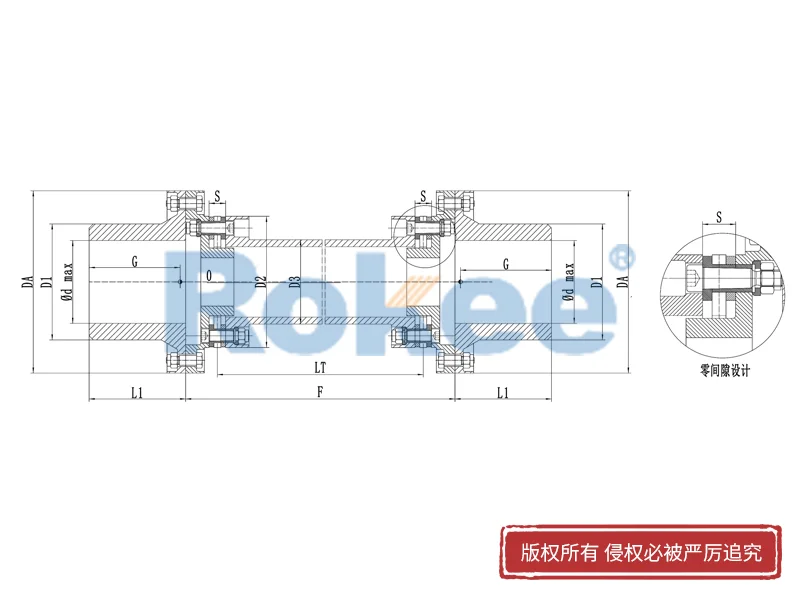 雙膜片聯(lián)軸器,RLAT超長軸距金屬膜片聯(lián)軸器