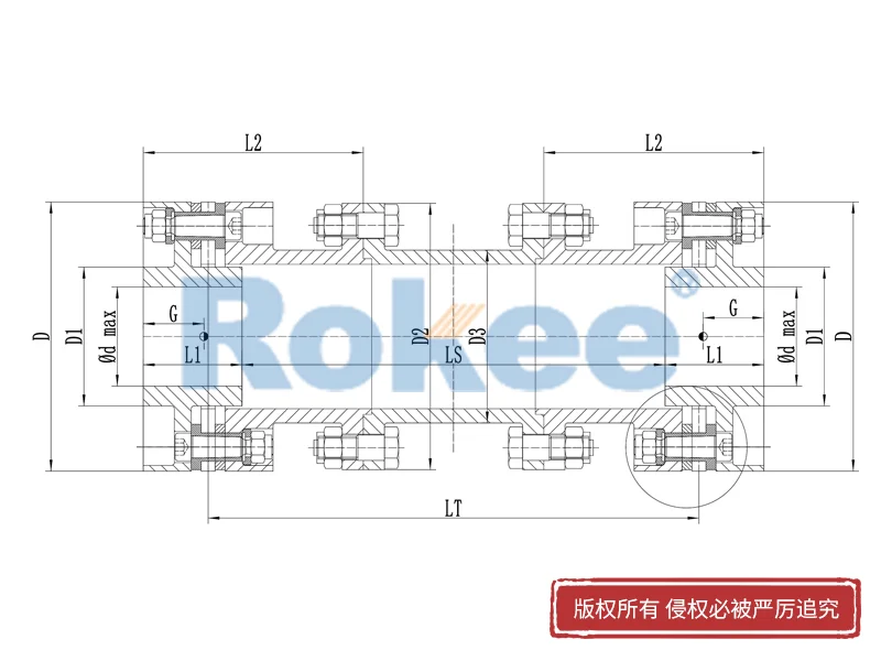 膜片聯(lián)軸器,RLHD系列高速金屬膜片聯(lián)軸器