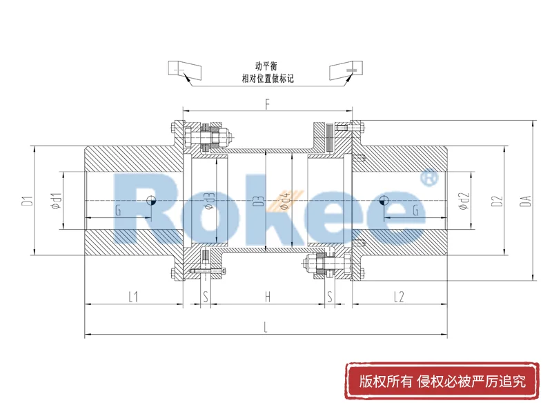 膜片聯(lián)軸器,RLQA無法蘭快裝金屬膜片聯(lián)軸器