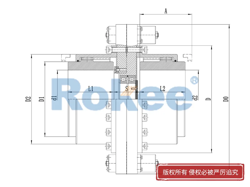 RODM扭力保護型鼓形齒式聯(lián)軸器,鼓形齒式聯(lián)軸器加工工藝,Rokee