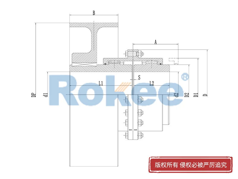 RODU制動輪型鼓形齒式聯(lián)軸器,鼓形齒式聯(lián)軸器加工工藝,Rokee