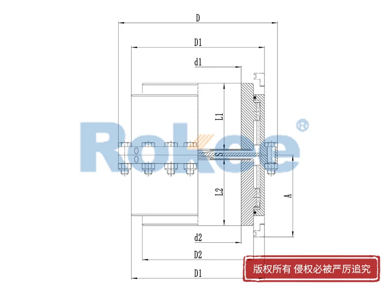 RODV垂直安裝型鼓形齒式聯(lián)軸器,鼓形齒式聯(lián)軸器加工工藝,Rokee