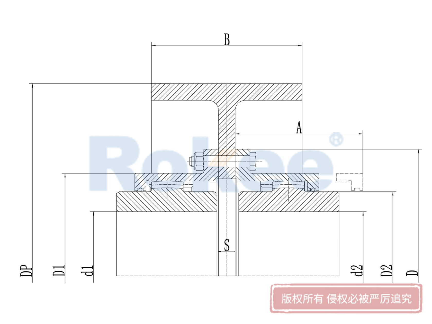 RODW制動輪型鼓形齒式聯(lián)軸器