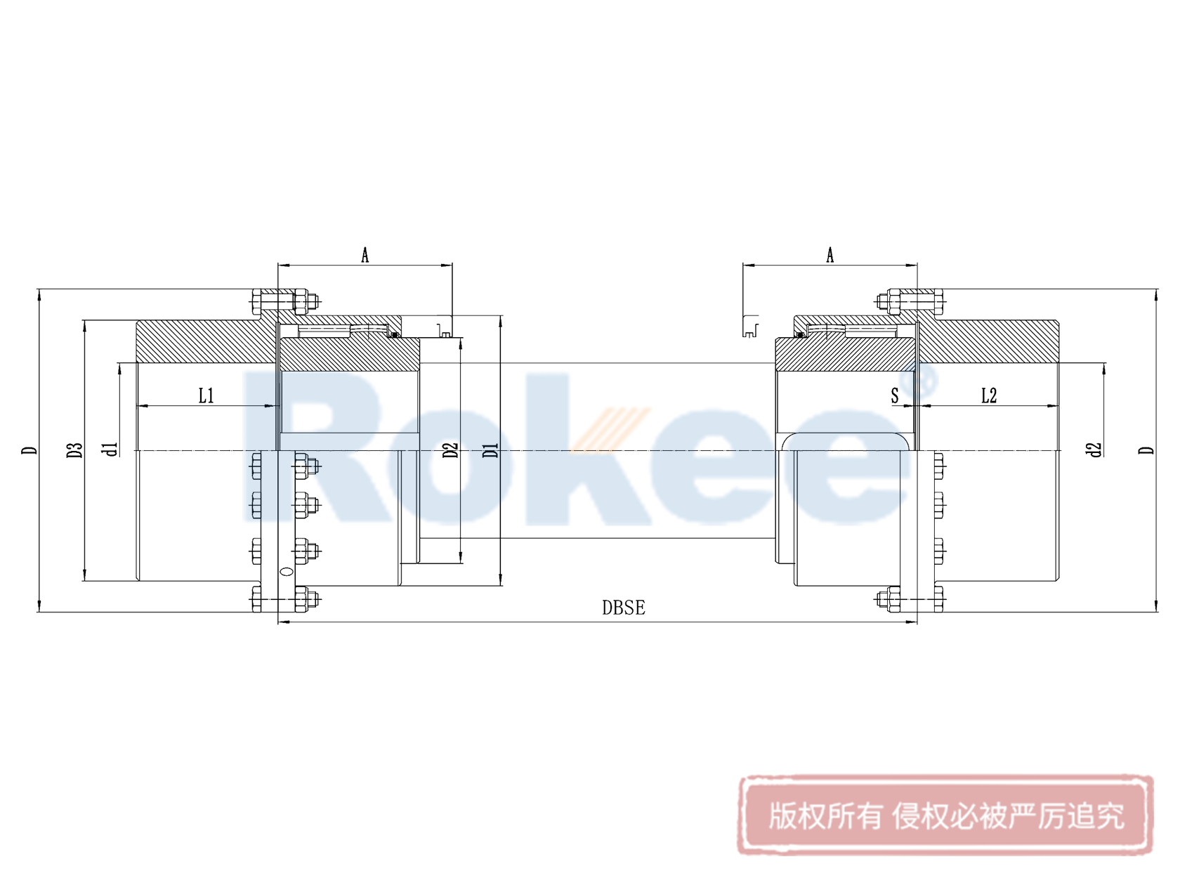 RODX中間接軸型鼓形齒式聯(lián)軸器